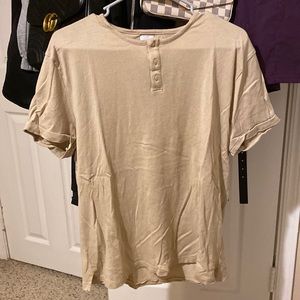 Mens Zara Tan button up